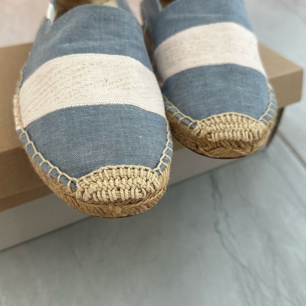 Soludos Blue and Cream Espadrilles - Picture 3 of 3